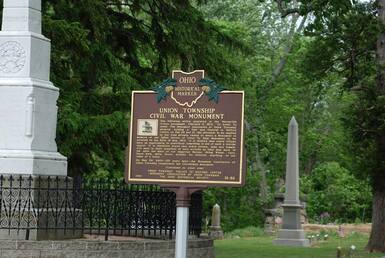 Union township civil war monument in Milford Center, OH